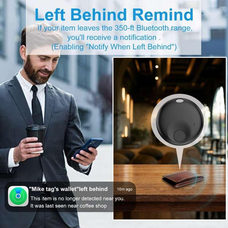 Air Tracker tags-4pack,Items Finder Works with Apple Find My App(iOS Only),Replaceable Battery,BluetoothTrakcer Tag Locator for Keys,Wallet,Backpack,Bicycle,etc. - Image 4