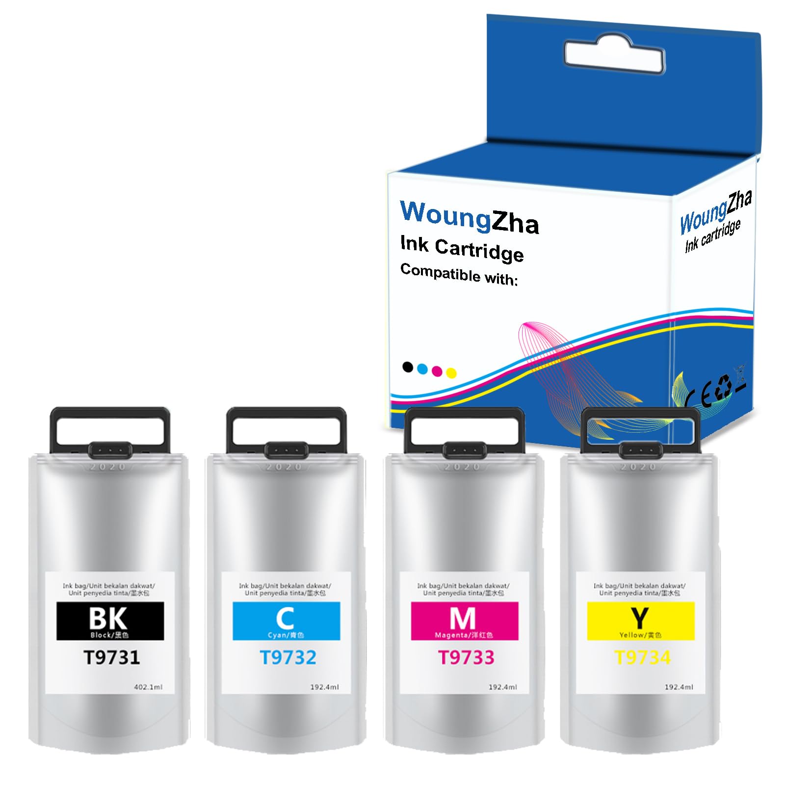 T9731 T9732 T9733 T9734 Sacca inchiostro con sostituzione Epson WF-C869Ra Cartuccia di inchiostro per stampante a getto d'inchiostro Cartuccia di inchiostro completa (4 confezioni)