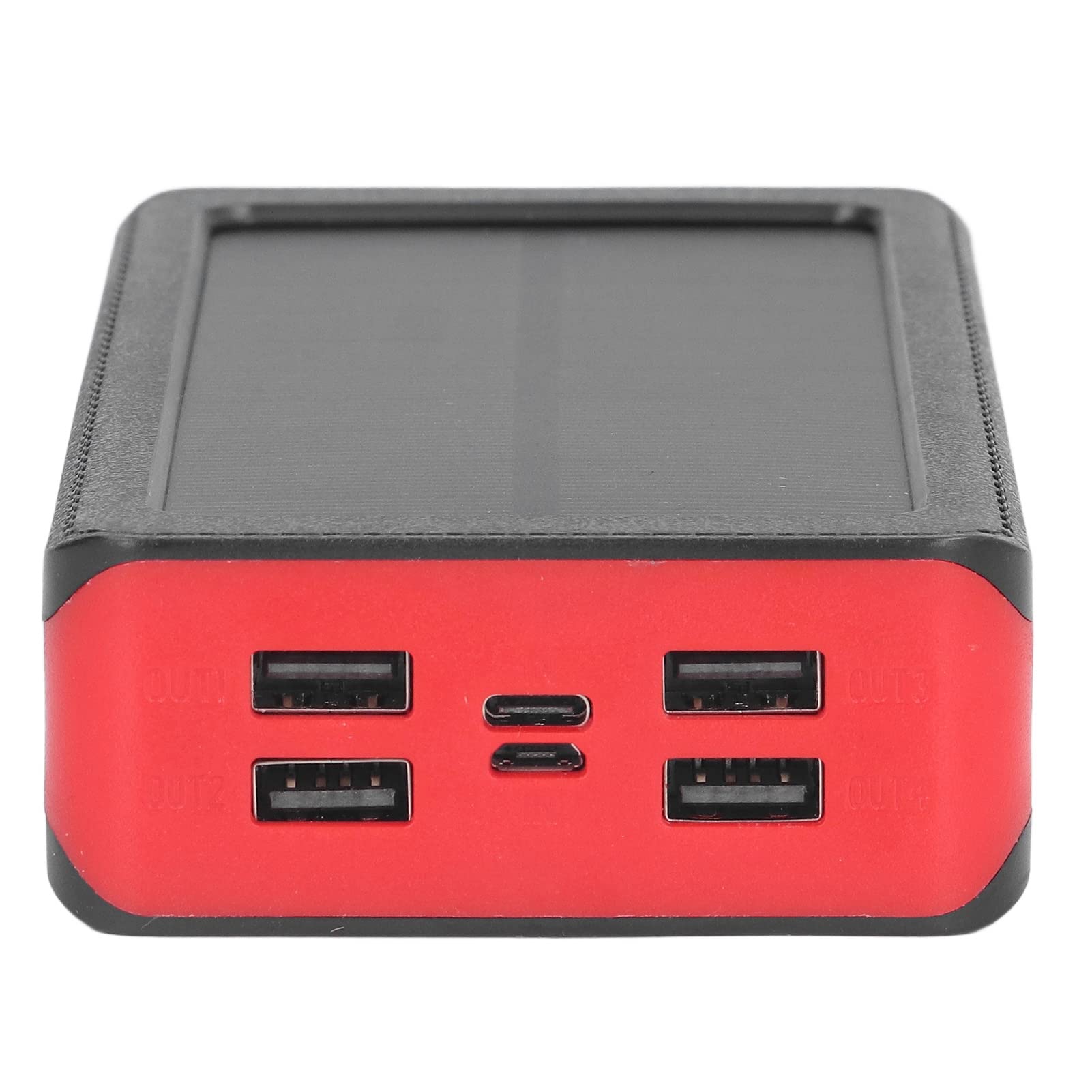 Cocoarm Banque d'énergie Solaire Chargeur Portable Batterie Externe 30000 MAh Batterie Polymère 4 Ports USB 32 Lumière LED Double Entrée pour Camping Randonnée Voyage Utilisation d'urgence