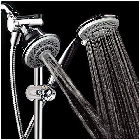 HotelSpa Instant-Mount Drill-Free Height/Angle Adjustable 30-Setting SpiralFlo 3-Way Shower Head/Handheld Showerhead Slide Bar Combo by HotelSpa Cover
