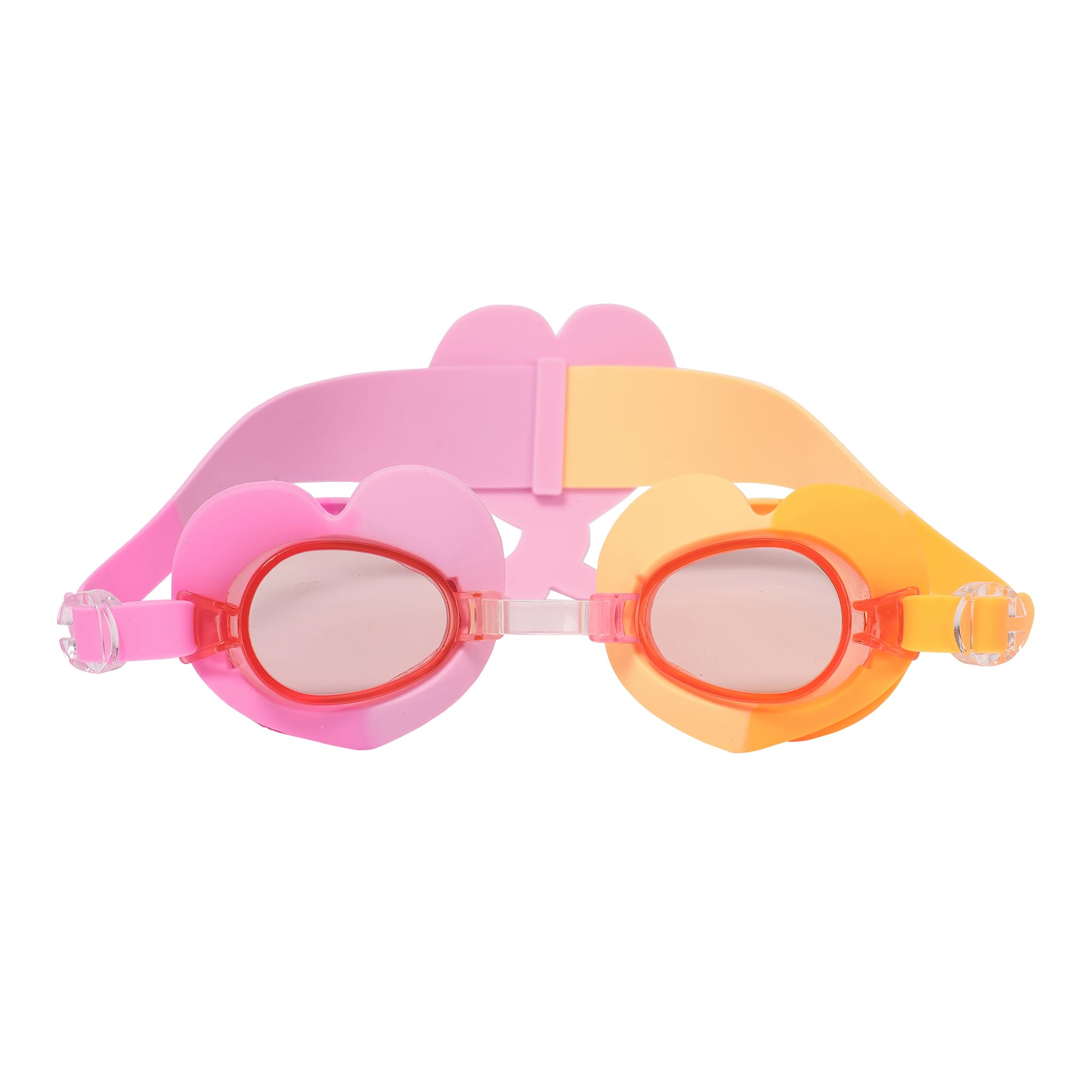 Sunnylife Swimming Goggles, UV-Protected Anti-Fog Lenses, Adjustable Silicone Strap, Poppy the Peach Multi, Silicone Gasket, Indoor Use, 6.3x1.18x1.97 Inches