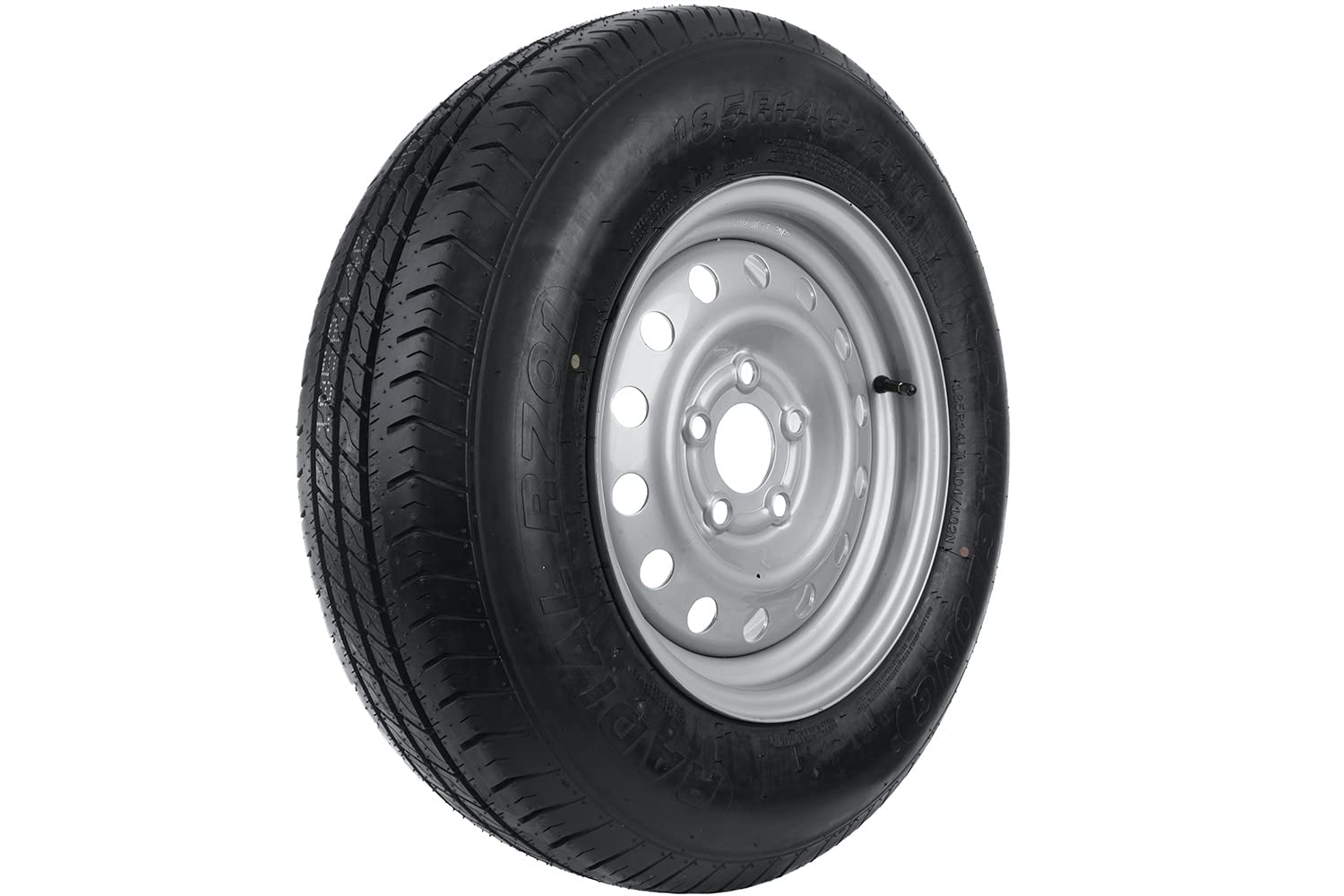 UNITRAILER Roue Renforcée Complète pour Remorque 185 R14 C 104/102 N - Jante 5,5Jx14 avec Entraxe 5x112-14 Pouces pour Remorques Utilitaire et Caravane