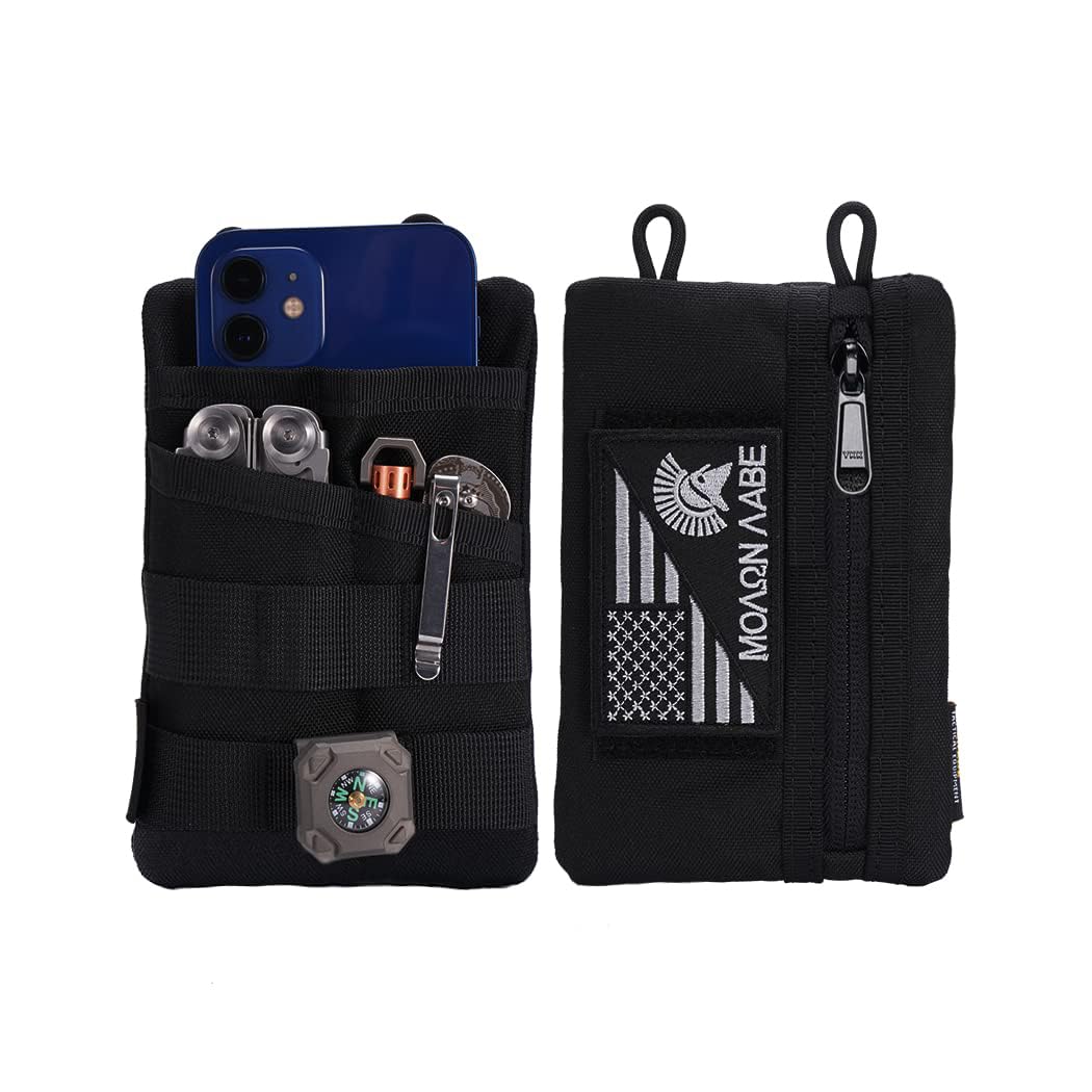 Sponsored Ad - VE3-P EDC Pouch Small EDC Tool Bag Organiser Bag Pocket Organiser Nylon Multitool Bag Small for Torch Multitools Pen Notebook Black