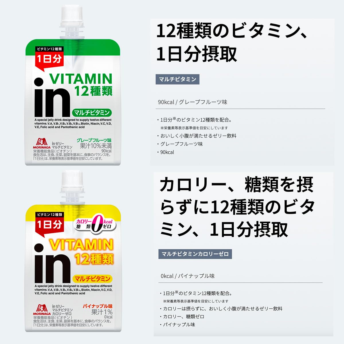 Amazon.co.jp: inゼリー 人気 8種 セット 詰め合わせ ゼリー飲料 10秒