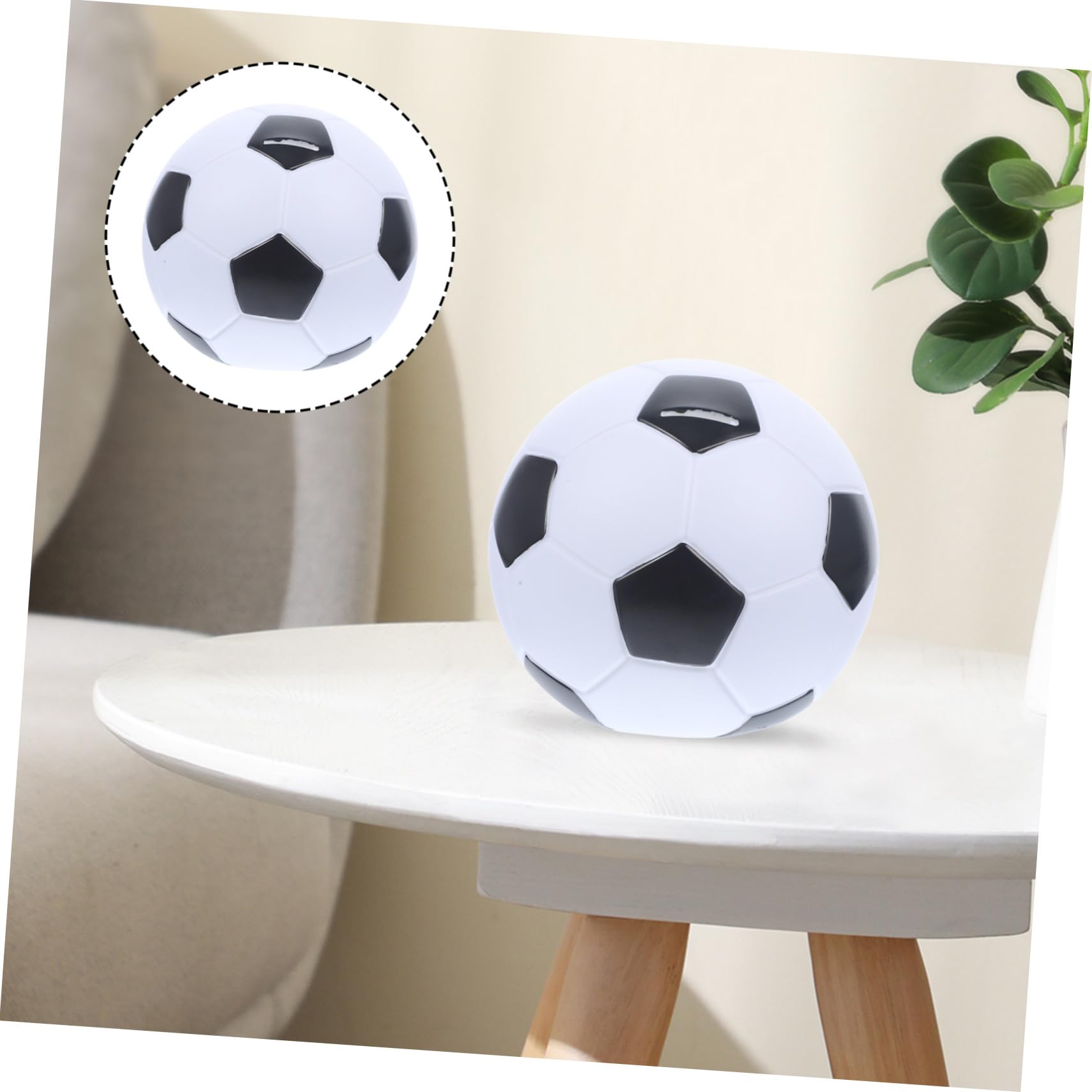 Salvadanaio Calcio in Resistente Forma Pallone Decorazione Cameretta Ragazzi Regalo Compleanno Divertente e