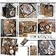 ITD Collection - Decoupage Papier Paket - Decopatch Papier 310 x 320 mm - Scrapbooking - Dekorpapier für DIY Alben Bullet Journals (SLS-003 Steampunk)