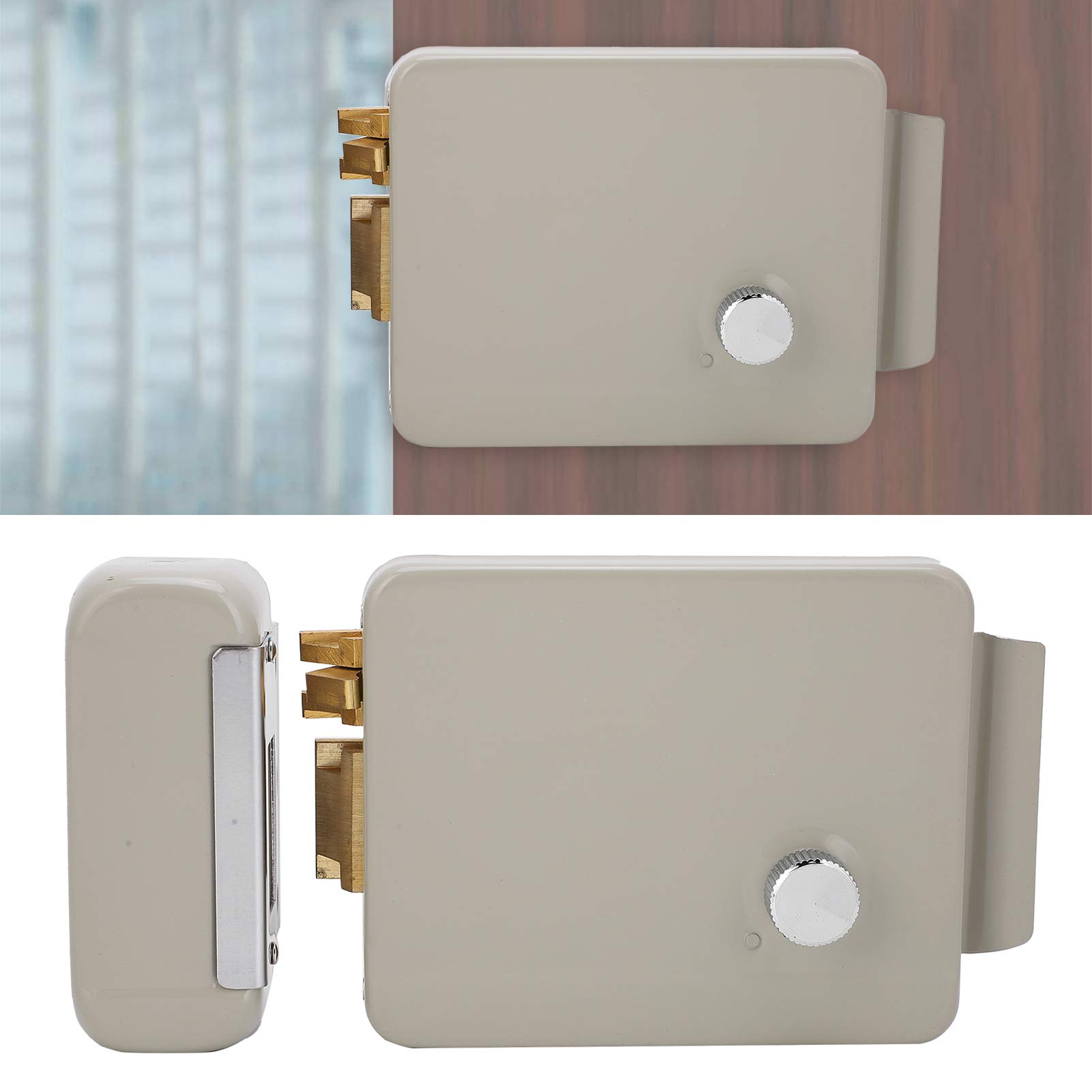 Asixxsix Serrure de Porte électrique, Système de Contrôle d'accès 12 V à Réponse Rapide Super Sensible, Serrure à Gâche électrique à Mortaise avec Accessoires d'installation pour Maison, Hôtel,
