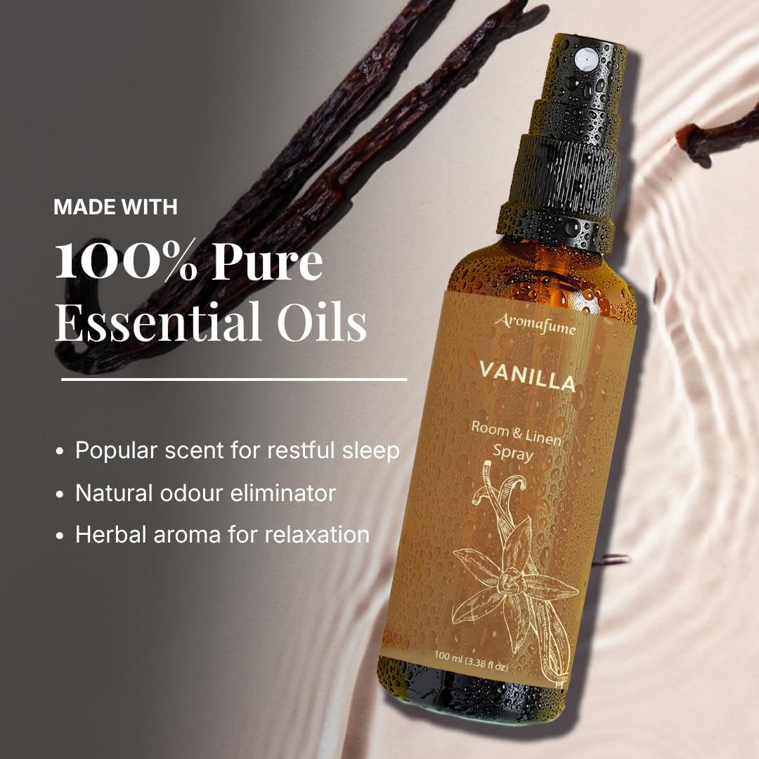 Vanilla Air Freshener Spray for Room, Linen & Pillow 100ml by Aromafume view 5