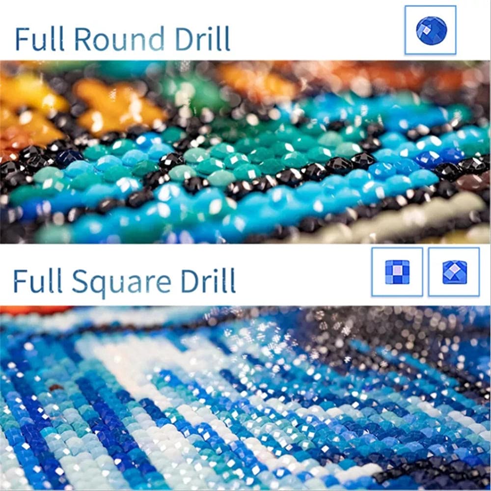 Diamond Painting Coucher De Soleil Bateau Arbre, Point De Croix Kit De