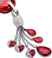 Vista 2 de RAYHOO - Llavero de cristal en forma de corazón para niñas, mujeres, mujeres, llavero