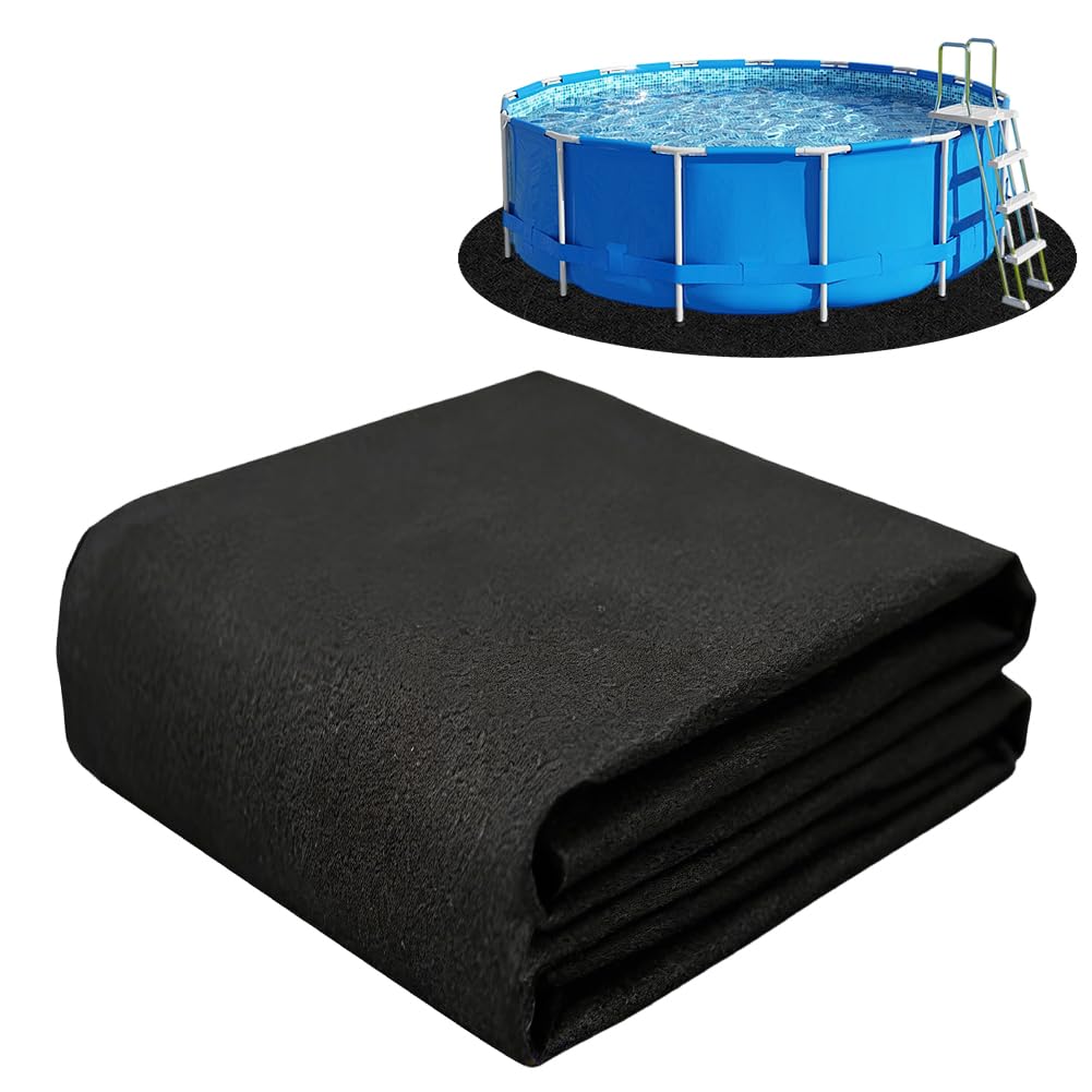 Tappetino rotondo per piscina e vasche idromassaggio, senza cuciture, robusto, facile da installare (460 cm)