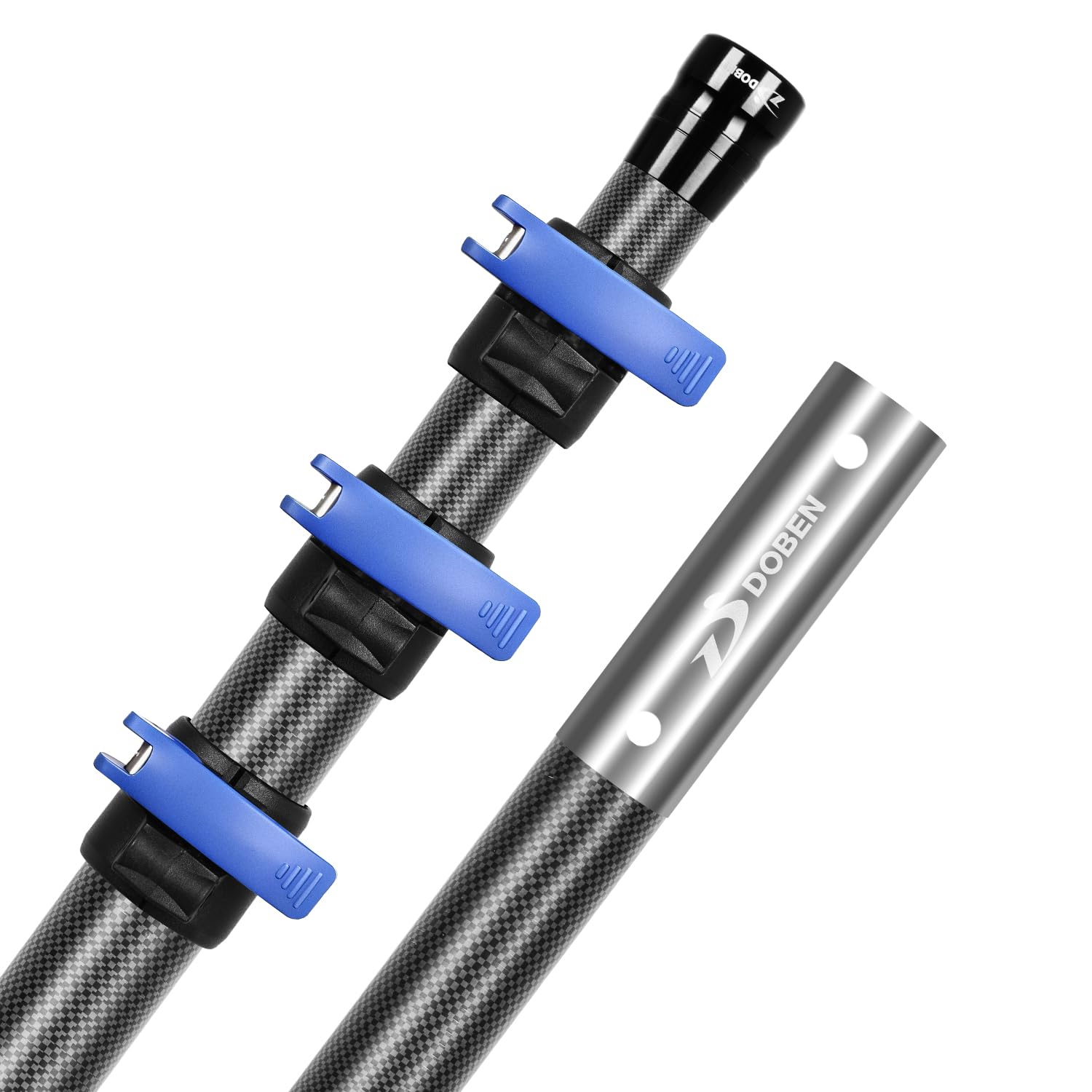 DOBEN Swimming Pool Pole Telescopic 12FT, Carbon Fiber Premium Swimming Pool Telescopic Pole Extension Pole for Pool Cleaning Skimmer Pool Net Pond net Pool Leaf Net Hot Tub