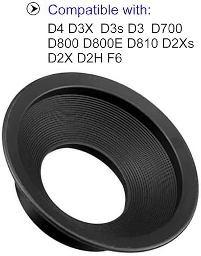 Miniatura 2 de Sedremm Eyecup Cámara DK-19 ocular de repuesto para cámaras Nikon D700 D800 D4 D3S D3X D2X D2H F5 F6 visor, paquete de 2