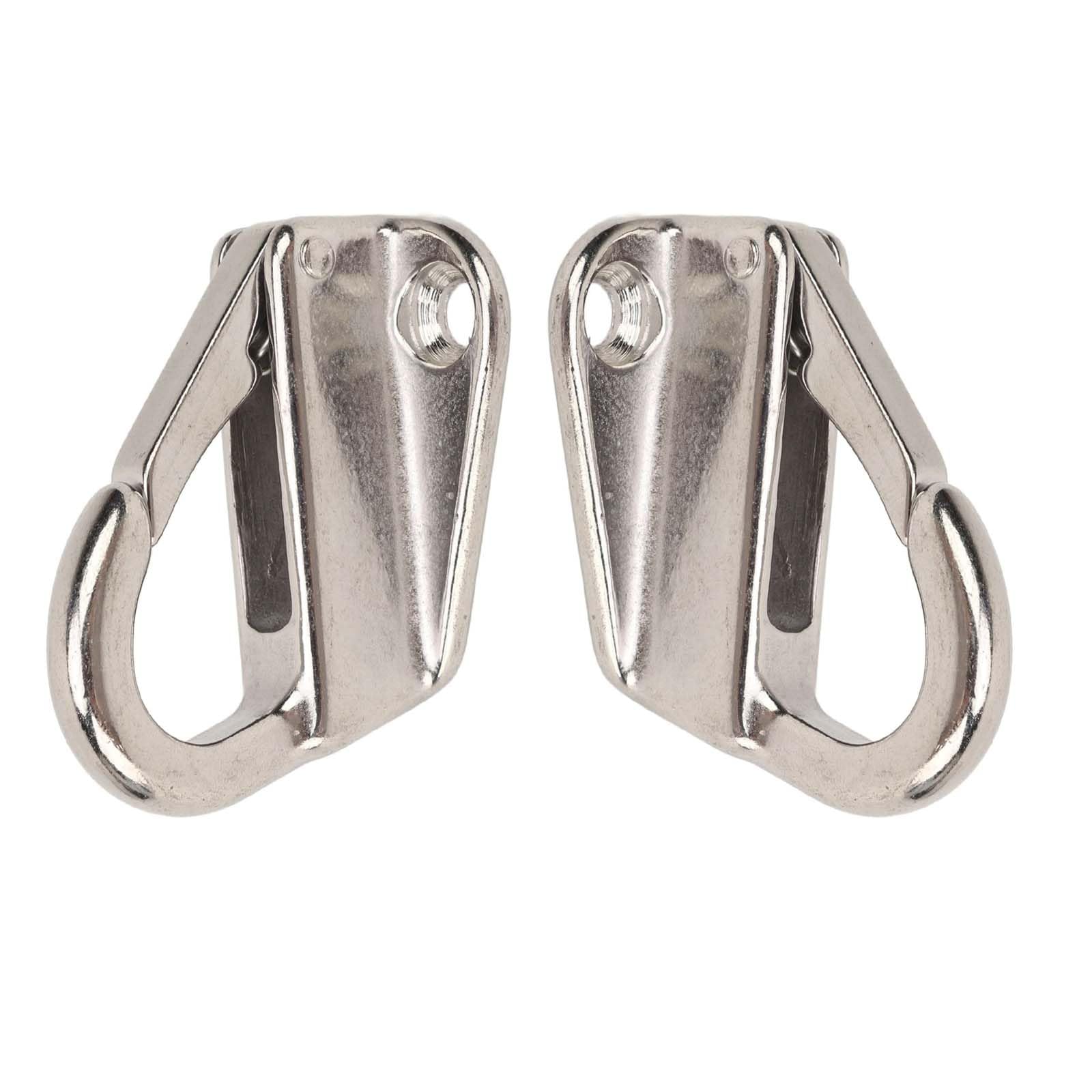BSET MATEL 316 Stainless Steel Boat Fender Hangers, Heavy Duty Boat Fender Clips with Spring Hook snap, Outdoor Hook Marine Hardware Accessories