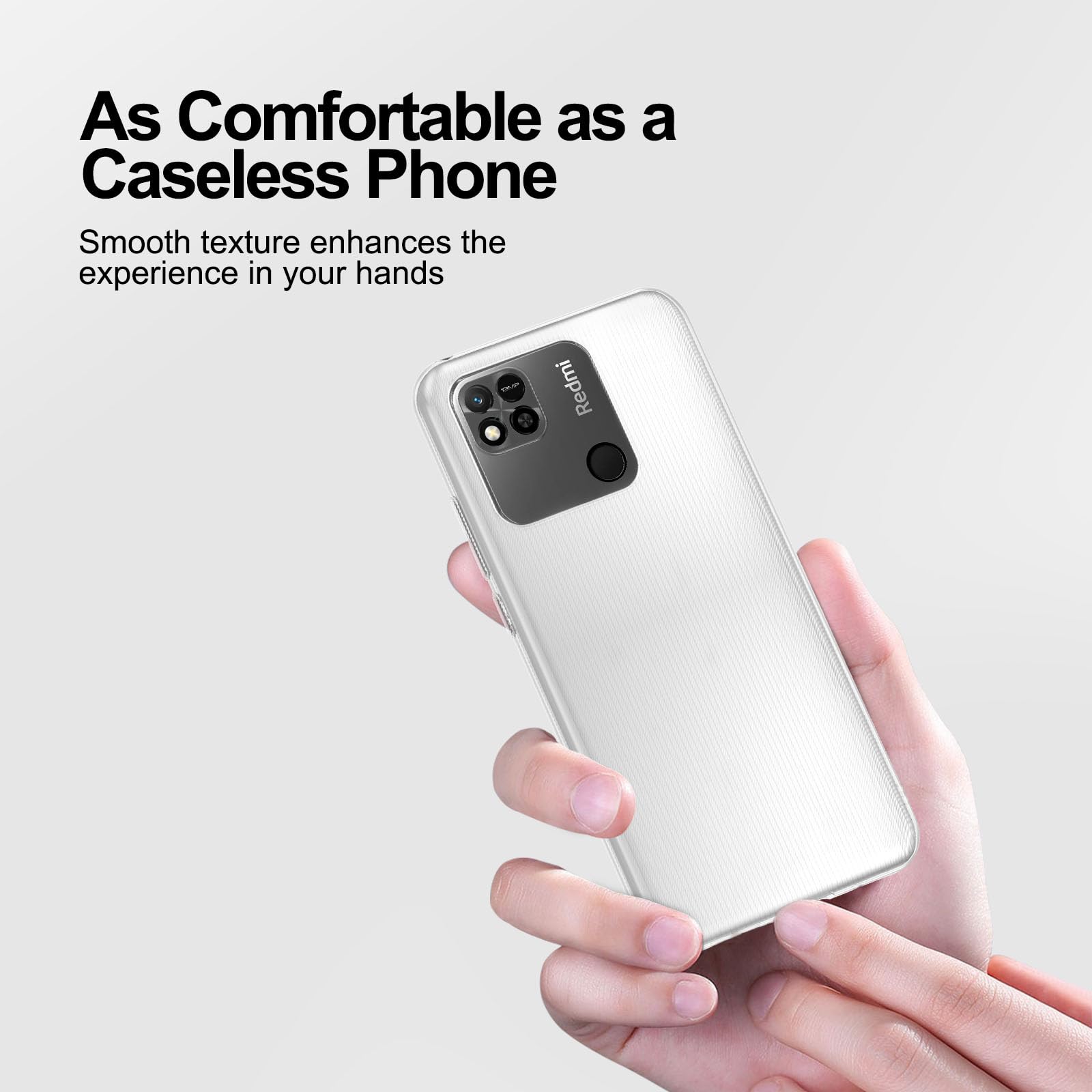 NEW'C Cover Trasparente In TPU + 2 Pellicole Vetro Temperato Per Xiaomi Redmi 10 – Protezione Completa, Antiurto