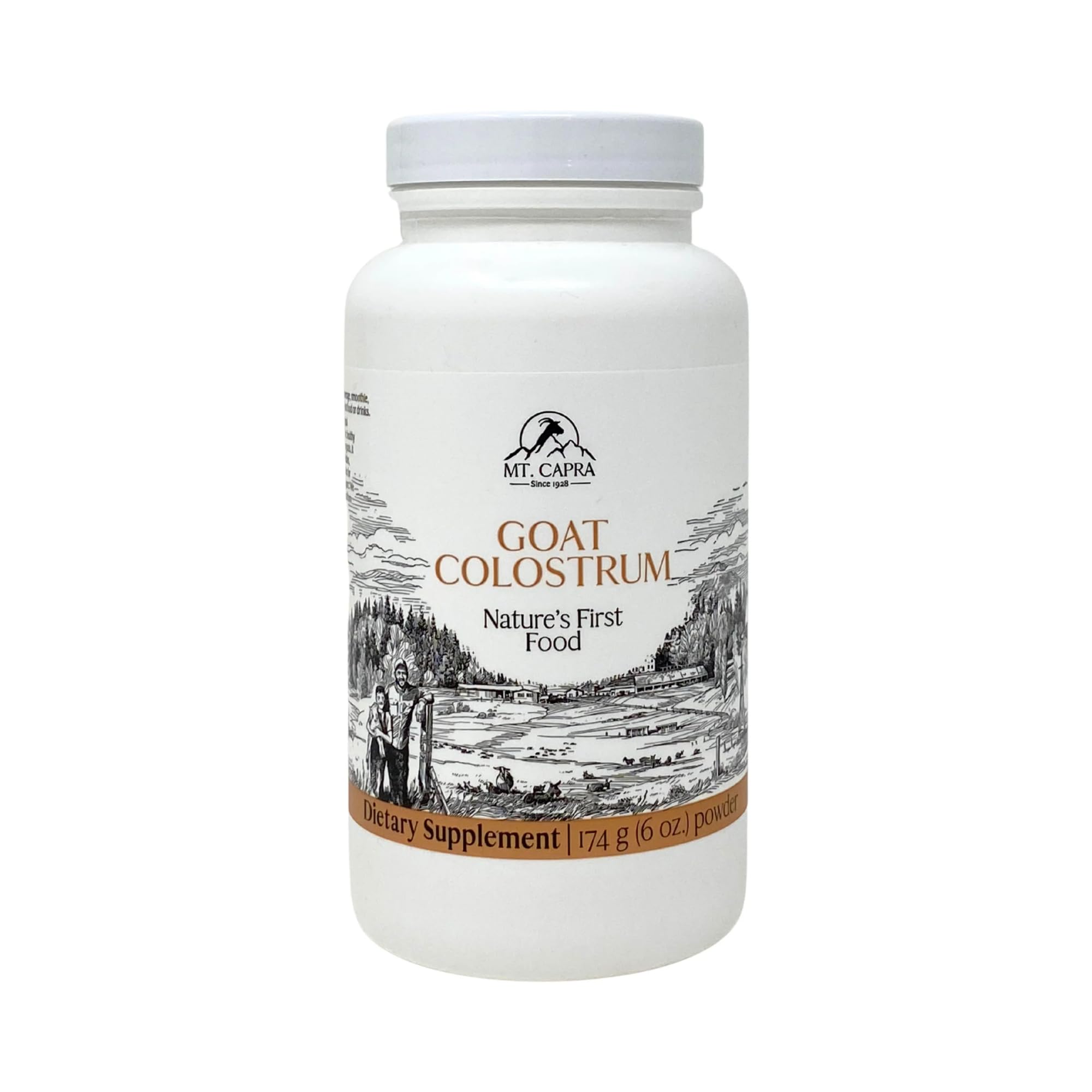 MT. CAPRA SINCE 1928 - Goat Milk Colostrum | for a Healthy Immune System, Gut, and Athletic Performance, Grass-Fed, High in Immunoglobulins (174g)