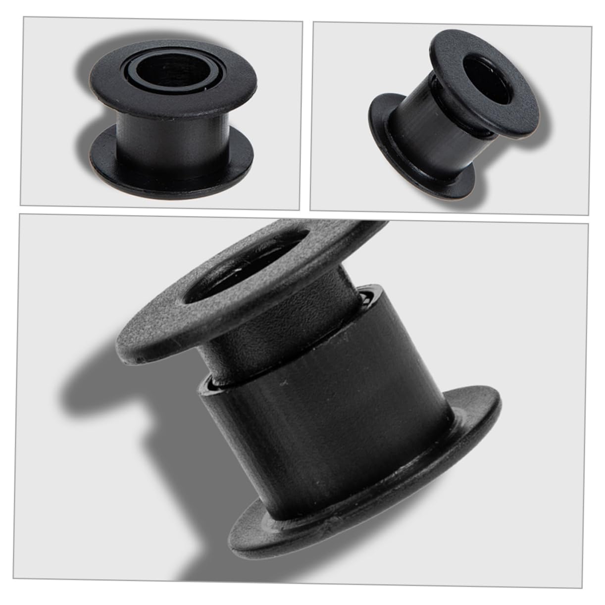 Boccole Calcio Balilla ABS Nero Set 16 Pezzi Foro 12mm Alta Durabilità