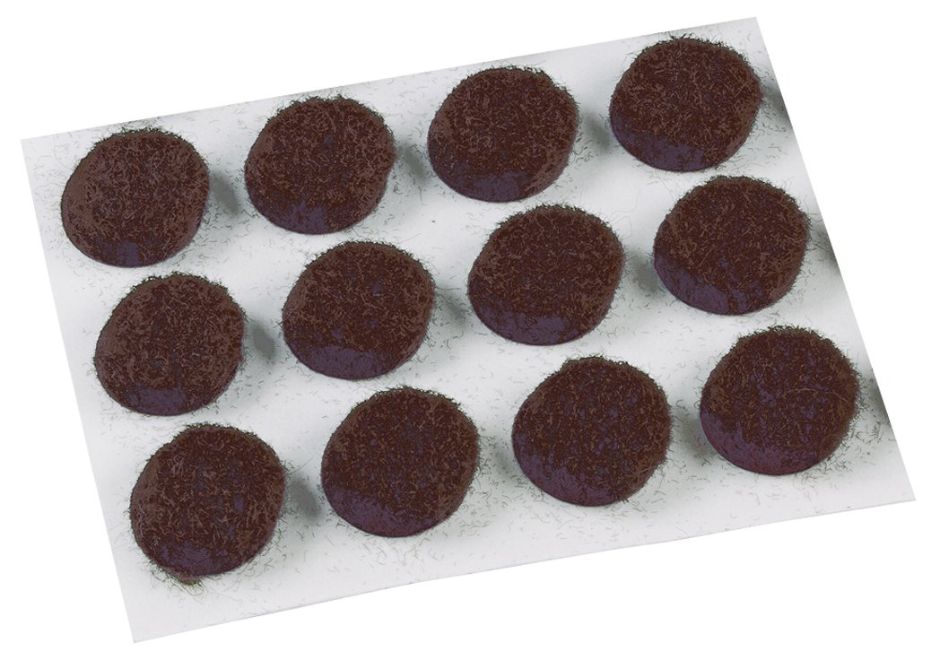 Surface Gard 9959 Almohadillas Redondas de Fieltro, Negro, 3/4", Set de 12 Piezas