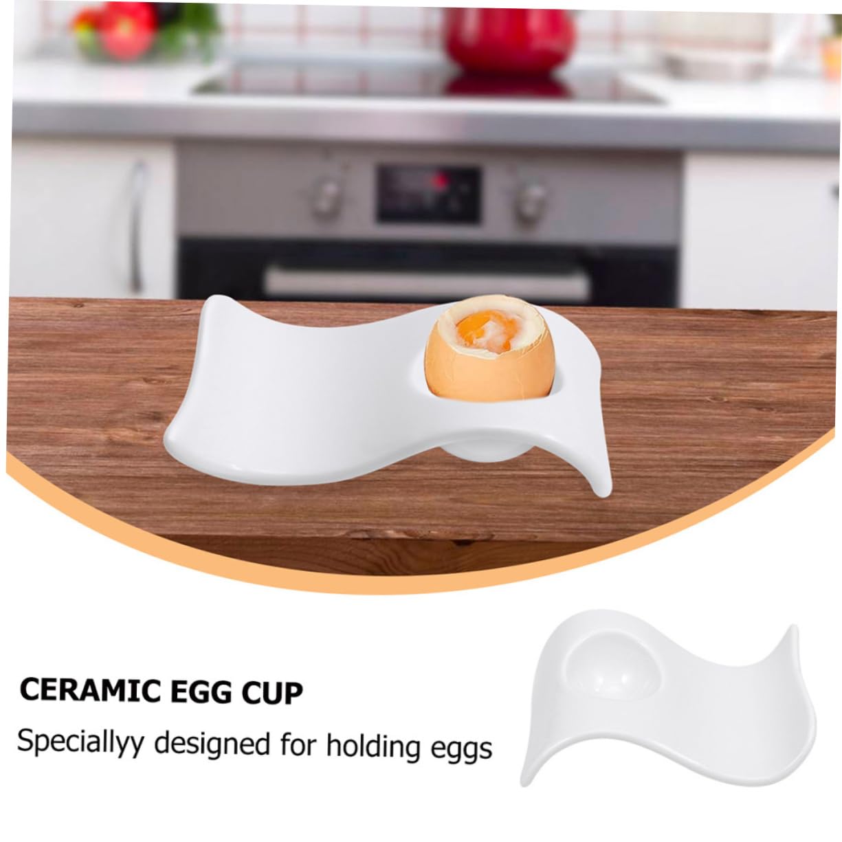 ABOOFAN 6 Coquetiers en Céramique Blancs Modernes et Élégants Lot de 6 Pièces Faciles à Nettoyer pour Servir des Mini-apéritifs à Table