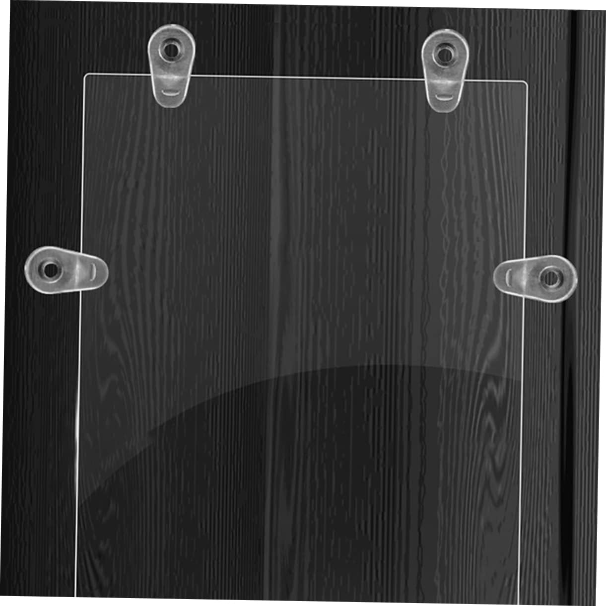 POPETPOP 180sets Glass Clips for Fixing Glass with Screws Plastic Retainer Clips for Mirrors and Bathroom Use Easy Installation and Secure Clamping for Home and Salon