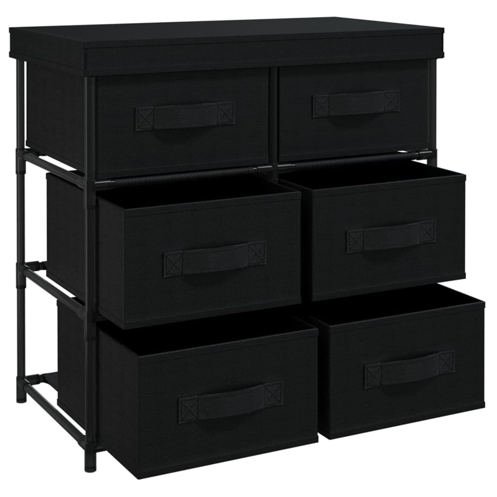Armoire de Rangement avec 6 tiroirs 55x29x55 cm Noir Acier,Armoire Metal,Meuble Garage,Armoire Rangement