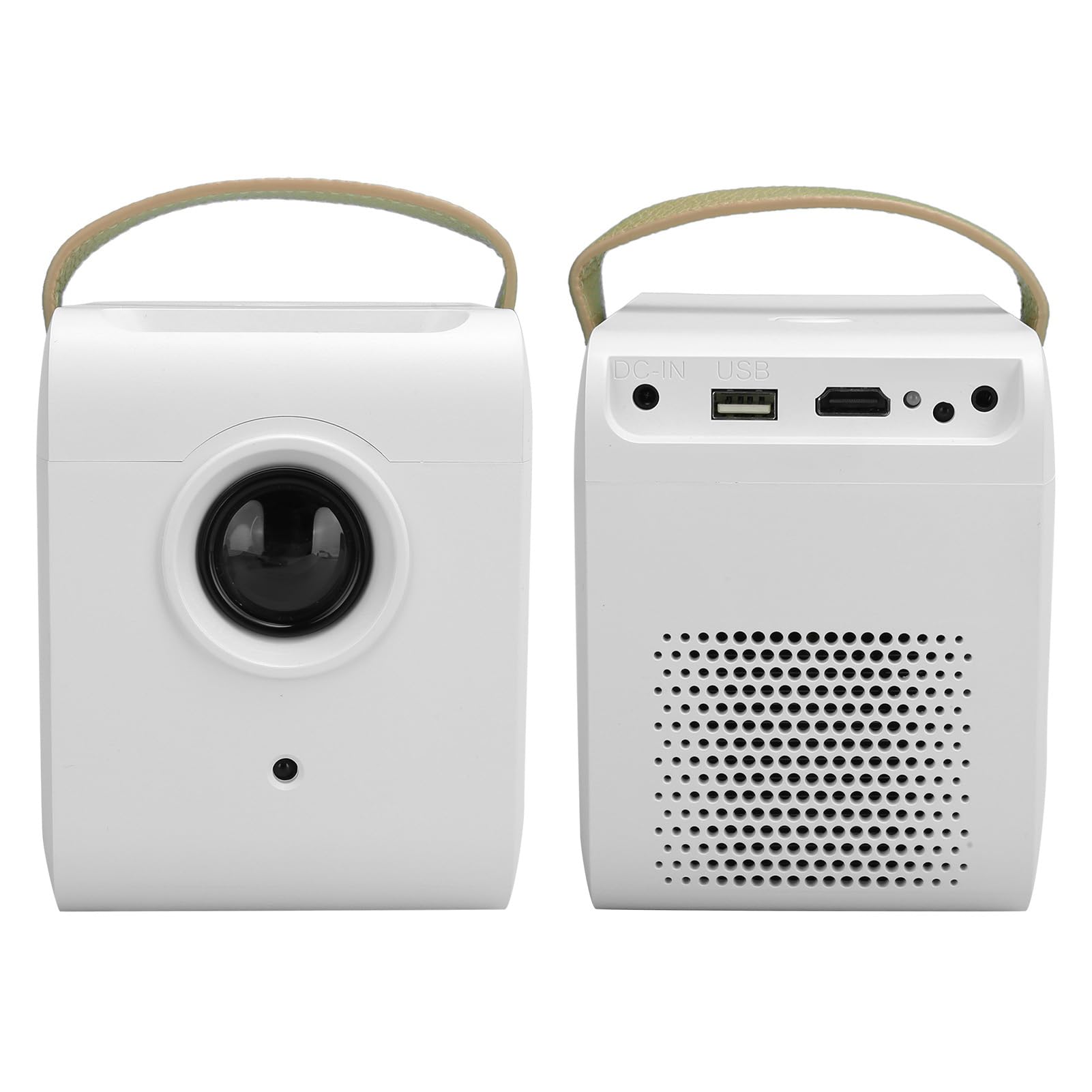 Gonetre Mini Proiettore Portatile per Home Movie, Videoproiettore LED | Dimensioni Compatte, Altoparlante da 2x2 W, Display LCD Senza Burn-in, Rapporto di Contrasto 400:1