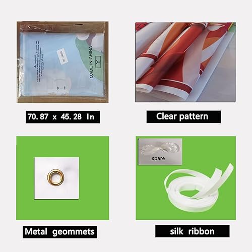 Miniatura 7 de Cartel de feliz cumpleaños de oro rosa y negro, 70.87 x 45.28 pulgadas, perfecto para decoración de habitaciones