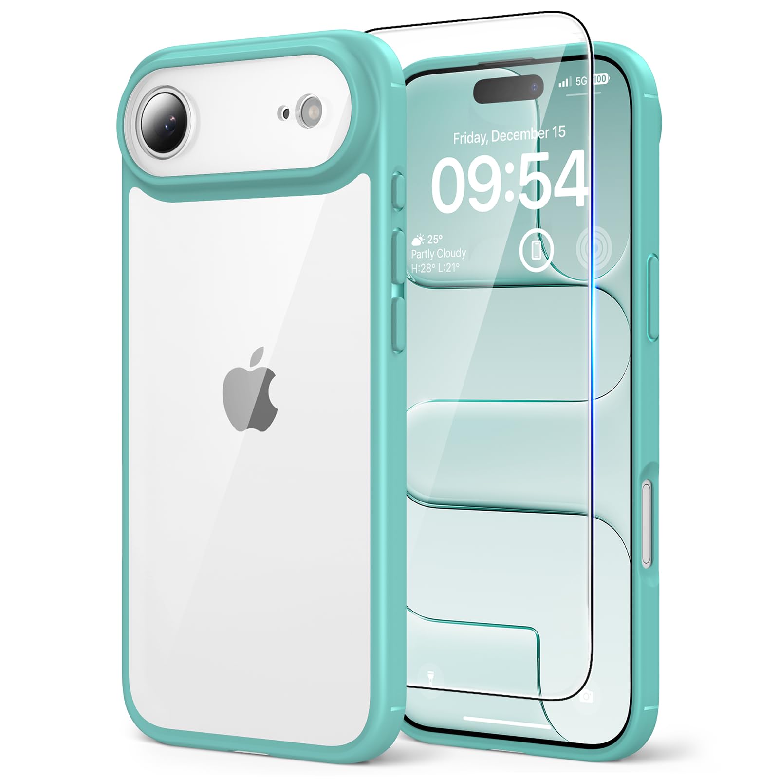 TAURI Funda para iPhone 13/iPhone 14, Compatible con MagSafe [No amarillea] con Vidrio Templado, Carcasa Nueva para iPhone 13/iPhone 14,Funda Ultra Fina antichoque - Transparente — view 78