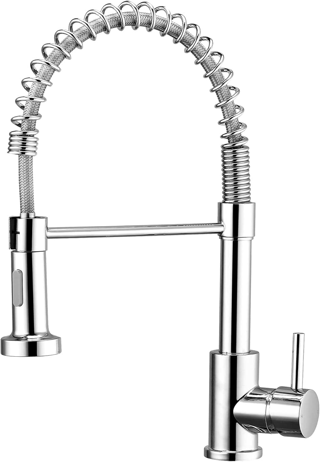 Kitchen Taps with Pull Down Sprayer, Spring Kitchen Mixer Tap Single