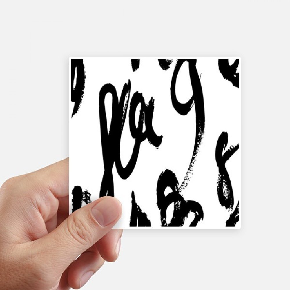 Autocollant carré 10 cm brushwork DIYthinker pour ordinateur et mur x8