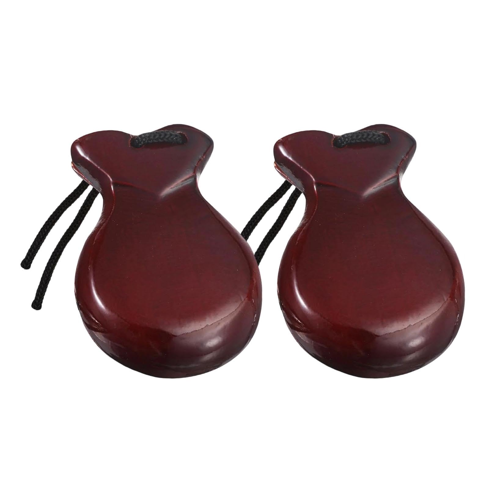 2Pcs Spanish Castanets Music Instrument for Classical Music Stage Folk Tunes Brown Musical Instruments & Gear|Percussion|Drums|Sets & Kits-image-41