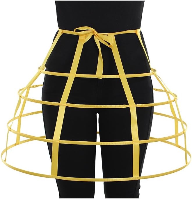 DUNHAO COS Women's Cage Pannier Hoop Skirt Victorian Bustle Petticoat for Stage Performance