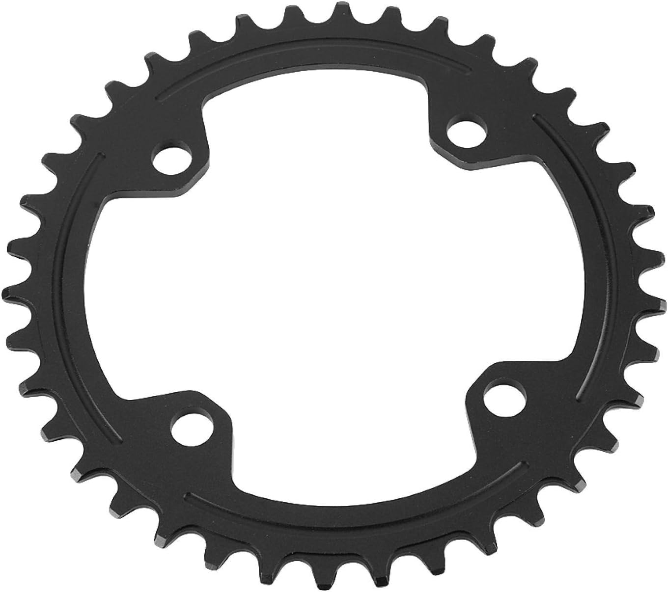 Yosoo Bike Chain Ring, Single Speed 104mm BCD Chainring, Single Chain Ring Repair Parts Mountain Bike Narrow Wide Chainring Round Shape Single Chain Ring(38T)