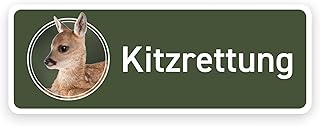 KITZRETTUNG - Premium Magnetschild fürs Auto - magnetisches Schild für Pkw, Kfz, Revierfahrzeug, Maße 27.5 x 10 cm für optimale Sichtbarkeit