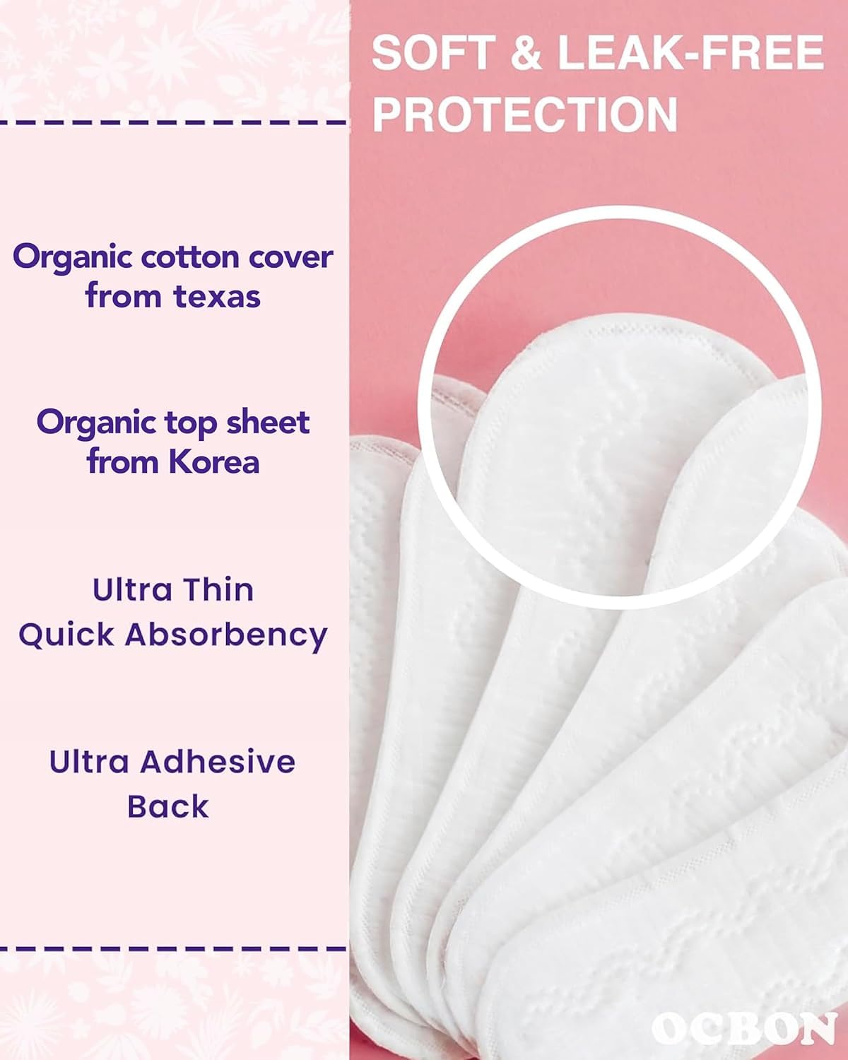 Ultra Thin Sanitary Pantyliners (Regular, 6.1 inch, 40 Counts) - Ultra Thin, Unscented 100% Organic Cotton Panty Liners for Women. Chemical-Free, Extra Soft, Ideal for Sensitive Skin