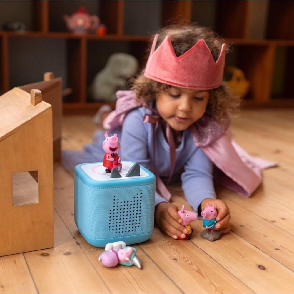 tonies Toniebox 2 Bundle Incl. 4 Peppa Pig Abenteuer und Gute Nacht Geschichten, Pink, Audioplayer für Hörbücher, Lieder, Einschlafen und Tonieplay für Kinder