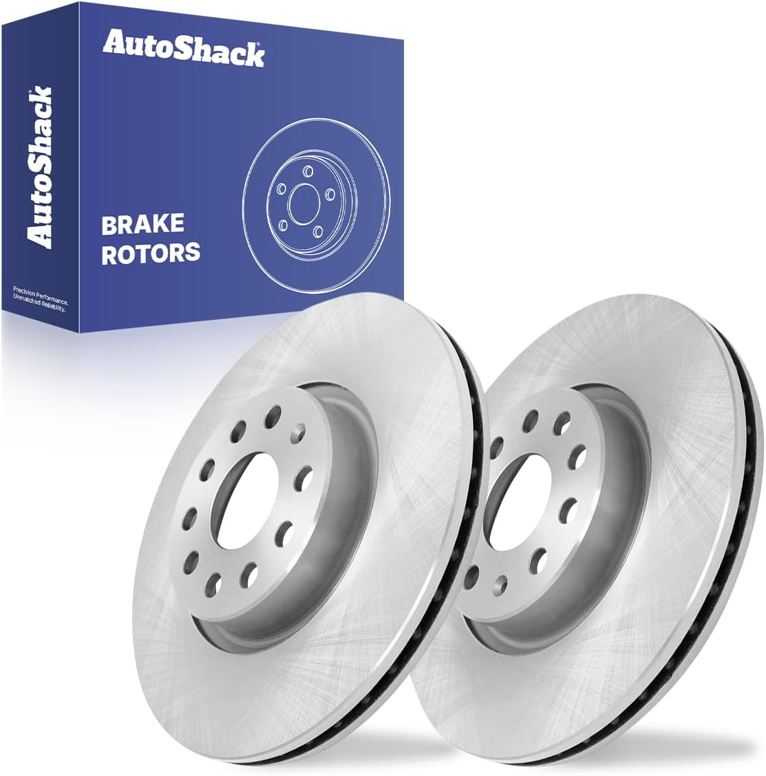 AutoShack Front Vented Brake Rotors 2-PC Set Replacement for 2005-2025 Volkswagen Jetta 2012-2022 Volkswagen Passat 2015-2025 Audi Q3 2015-2020 Audi A3 12.28" (312 mm)