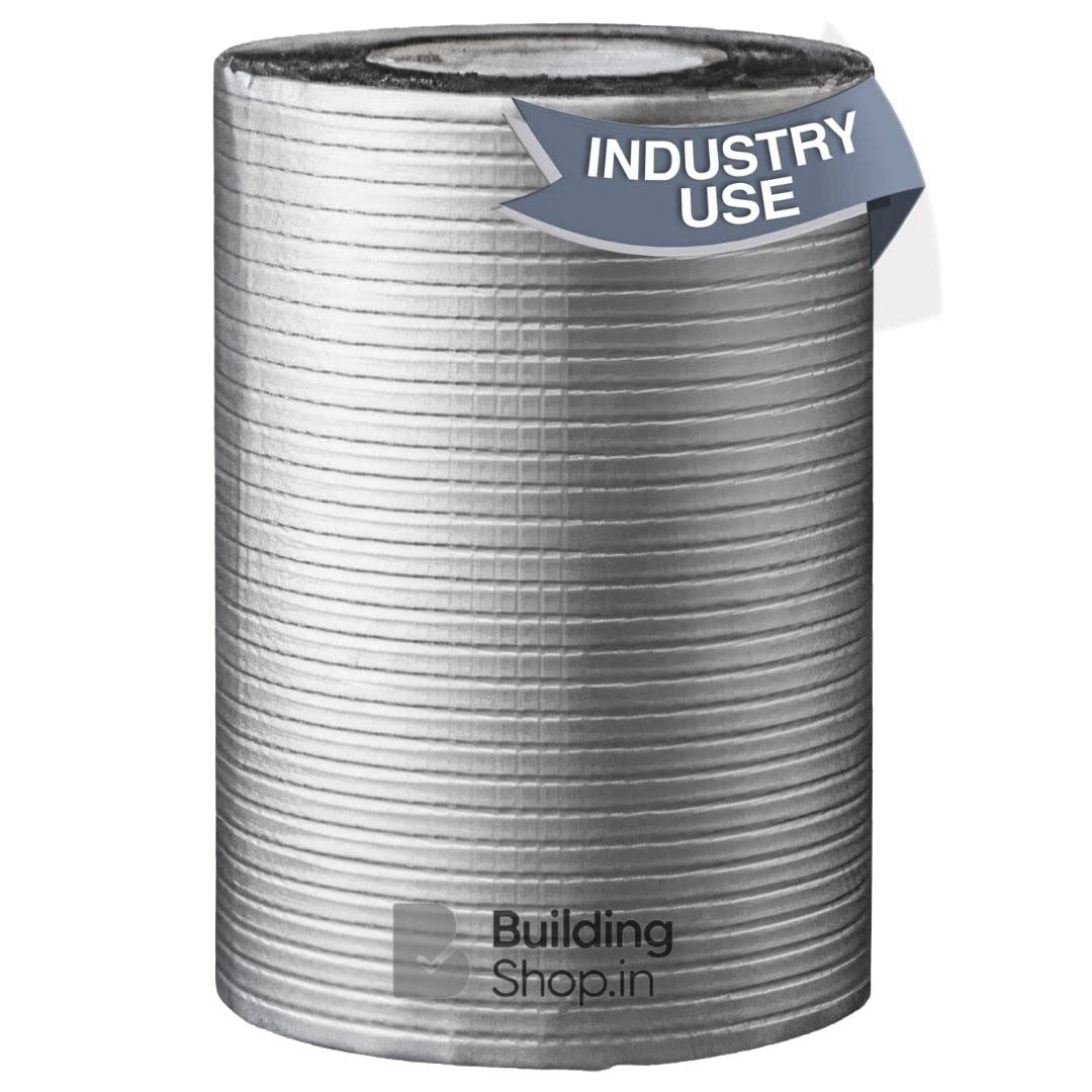Buildingshop.in Self Adhesive Waterproof Tape for Roof/Bituminous Flashing/Sealing Tape For Crack fix | Water Tanks| Pipe&Tanks (10 Mtrs Length/3 Inch Wide),3 Inch X 10 Meter