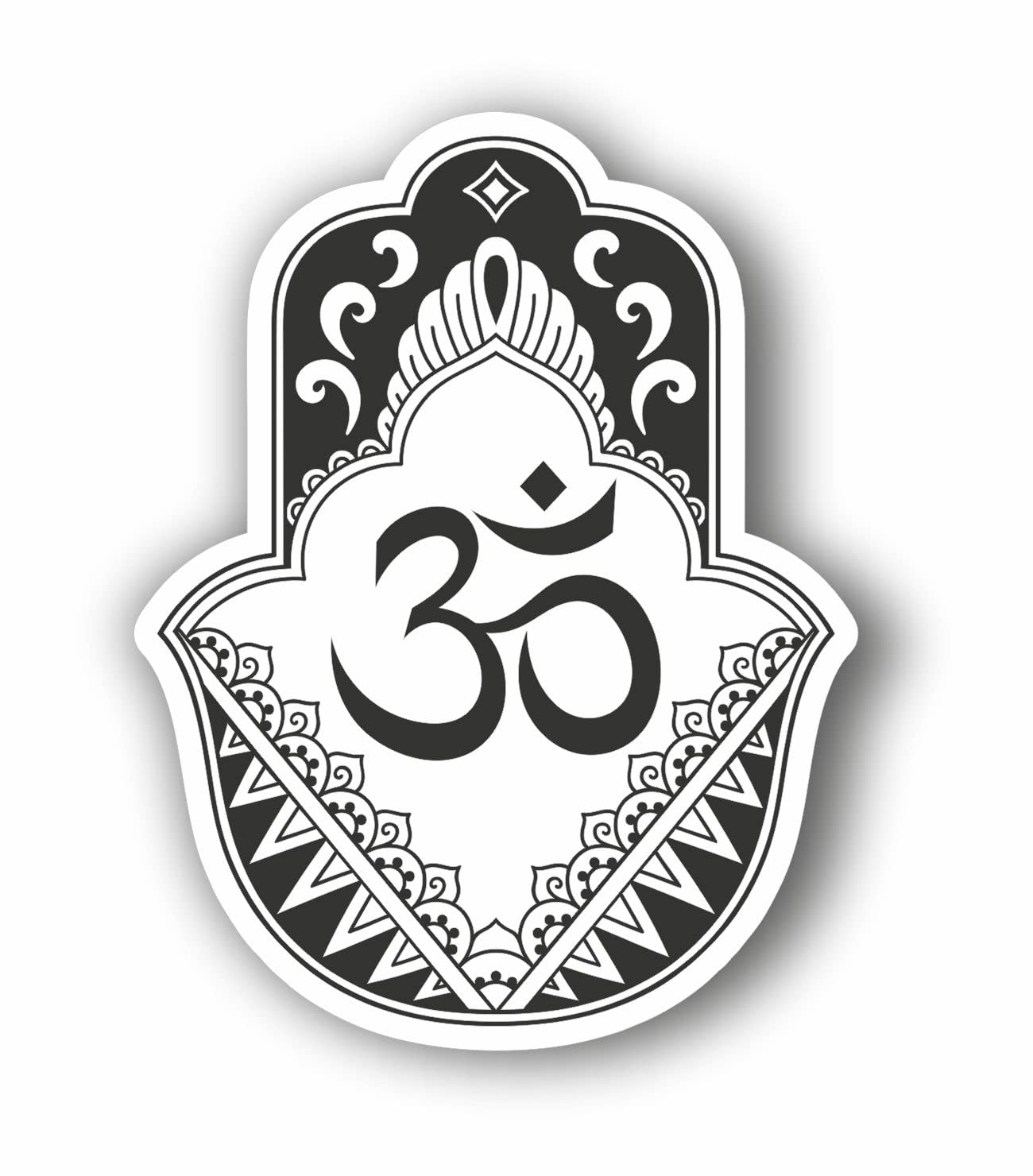 Adesivo Murales Mano Di Fatima - PVC 35 Cm - Decalcomania Per Parete, Auto, Moto, Casco, Laptop - Resistente Esterno