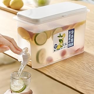 3,5 l lodówka dystrybutor wody z kranem, pojemnik na wodę z kranem, dozownik napojów z kranem, dozownik lemoniady, dozownik soku, czajnik elektryczny, nadaje się do lodówki