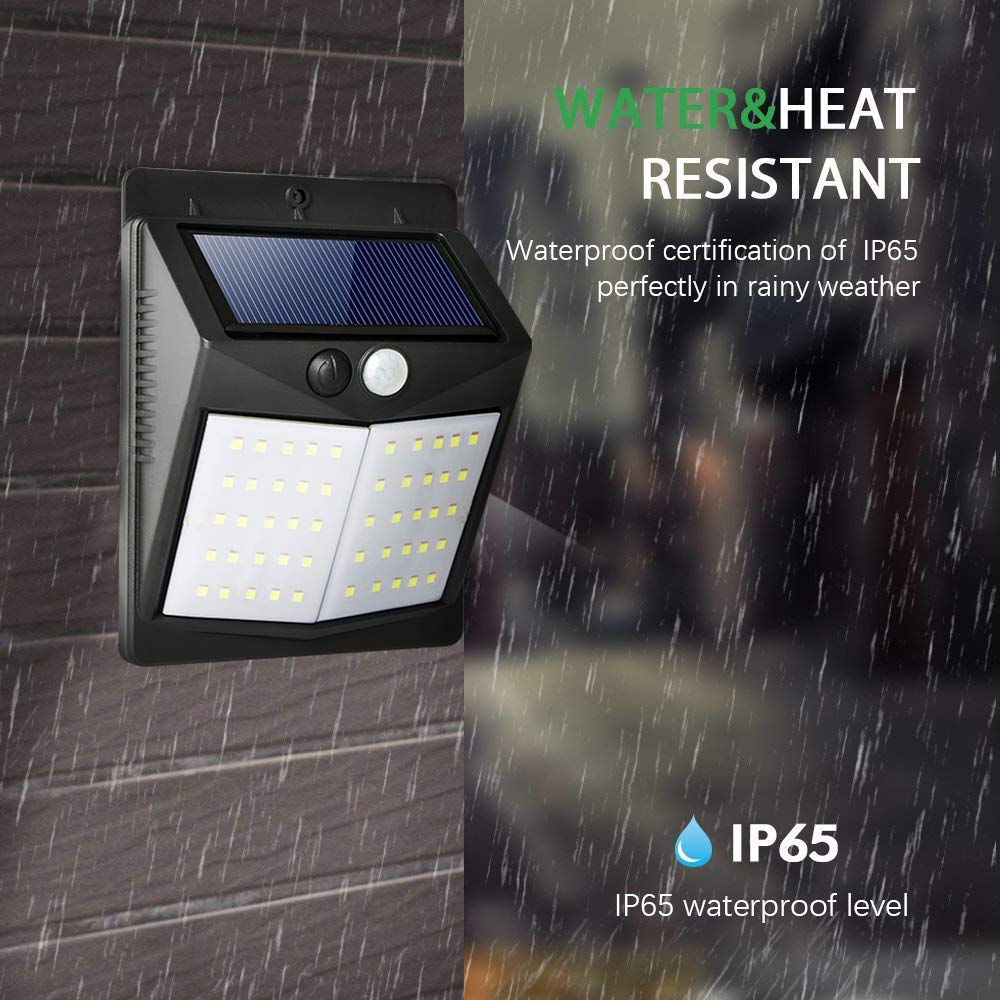 4 luci solari per esterni, impermeabili IP65, luci LED con