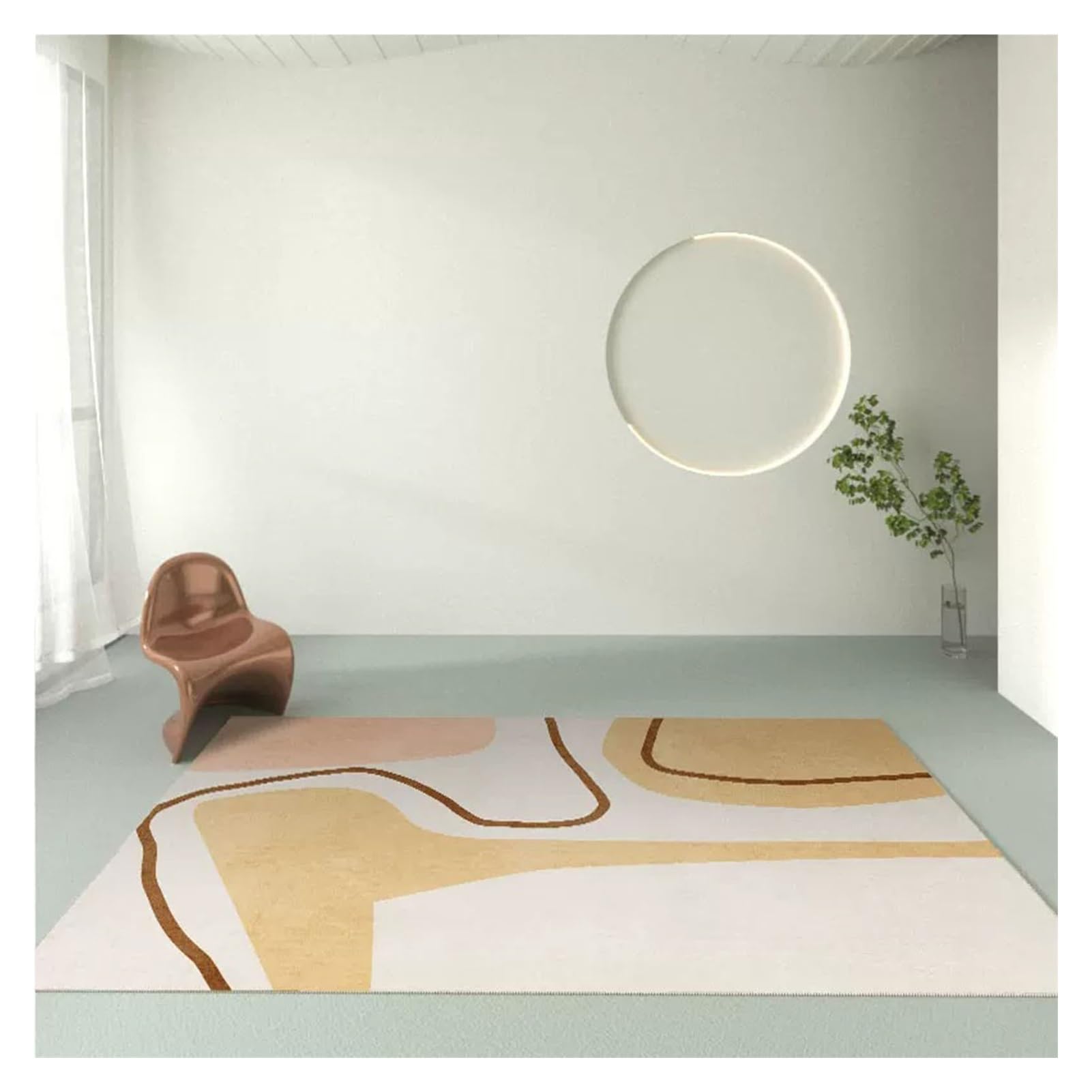 Tapis de salon moderne grand tapis intérieur et descente de lit 200x200 cm