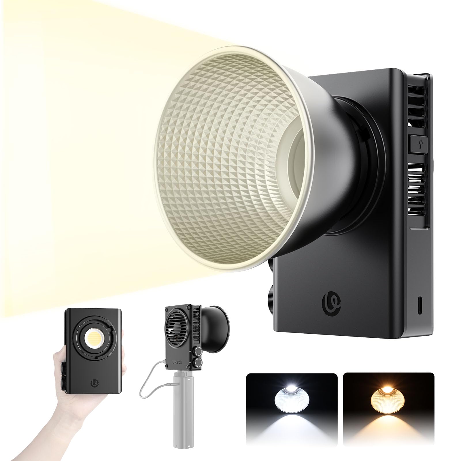 Amazon | Ulanzi C01 100W COB 撮影用ライト ビデオライト 無段階調光