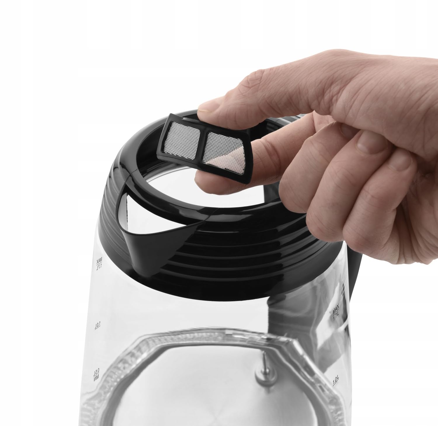 HYUNDAI VK 780 - Hervidor de agua de cristal con 7 ajustes de temperatura, 40-100 °C, iluminación LED, función de mantenimiento del calor, 1,7 litros, 2200 W