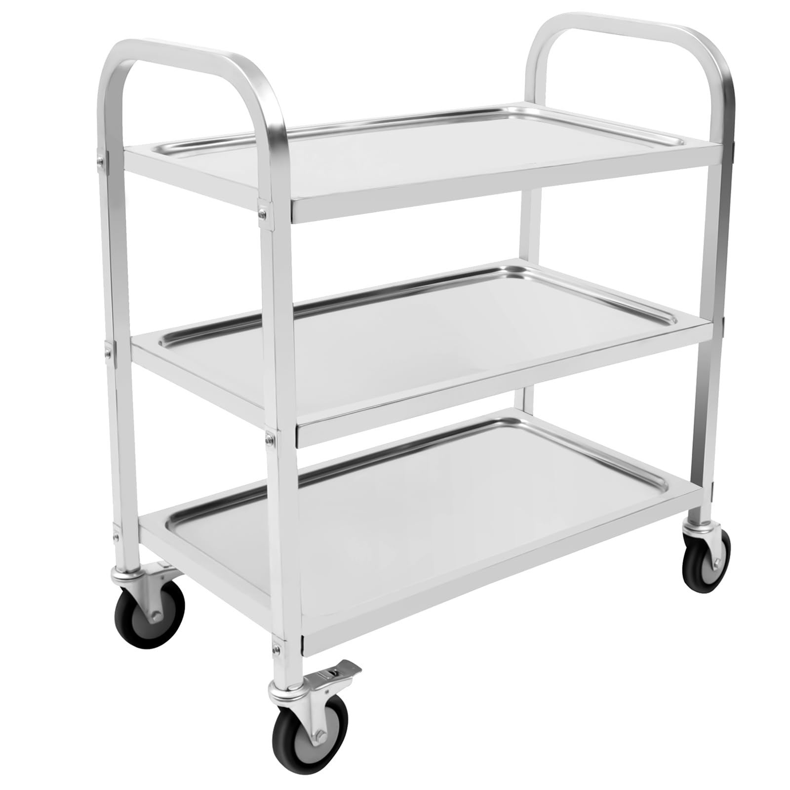 chariot de service acier inoxydable sur