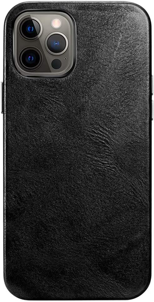 Coque iPhone 12 cuir Svart antichoc fini les écrans brisés