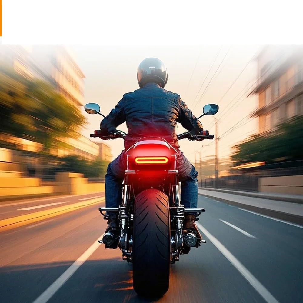 Fanale Posteriore per Moto, Luce di Stop a LED 3 in 1 per Moto, luci di Stop, indicatori di direzione dinamici, Luce di Segnalazione DRL 10-80V, luci Posteriori, Luce di Stop