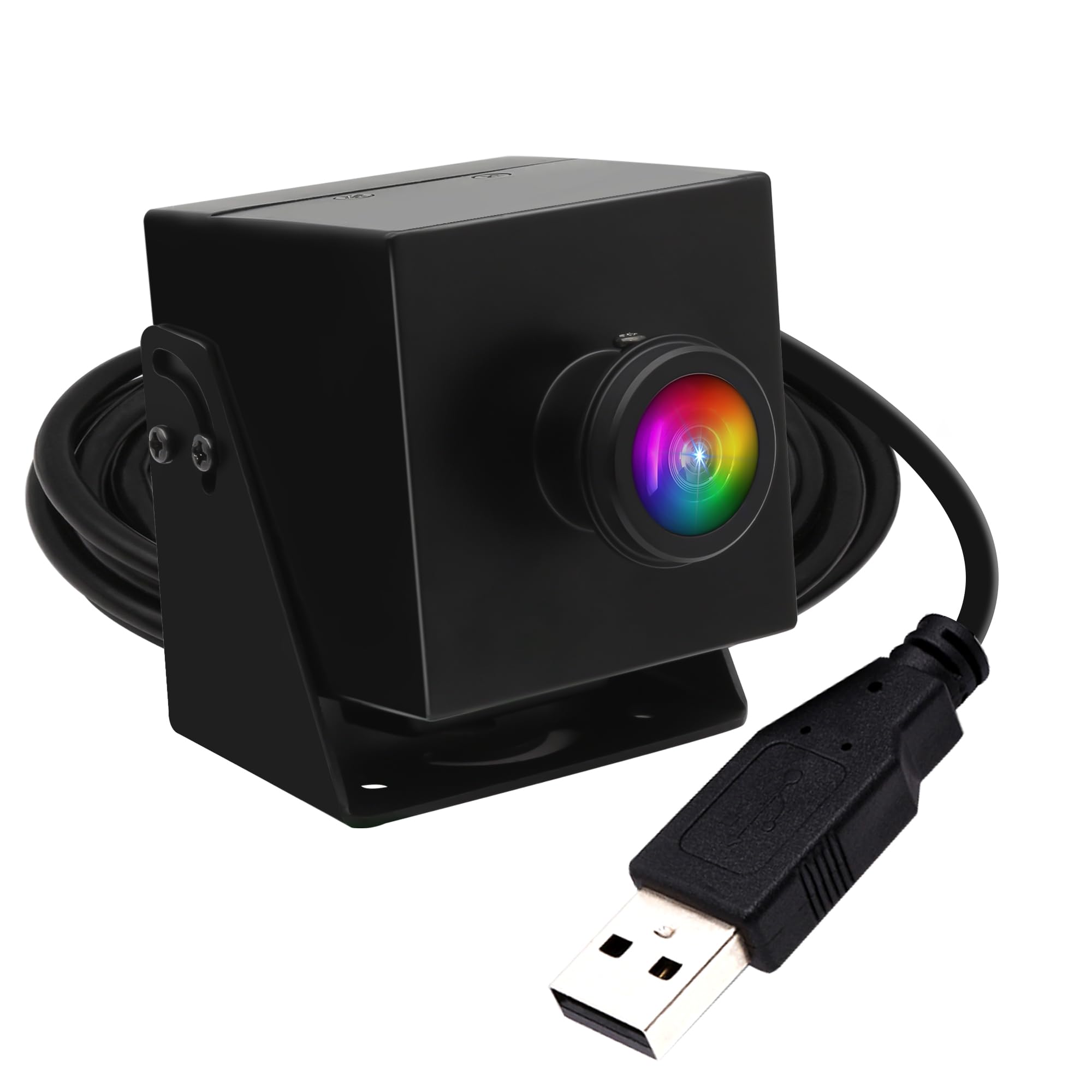 ELP 48MP USB Fisheye Webcam for Computer & Laser Engraver - 6000P USB Security Camera for Raspberry Pi (1.56mm Fisheye Lens, 200)