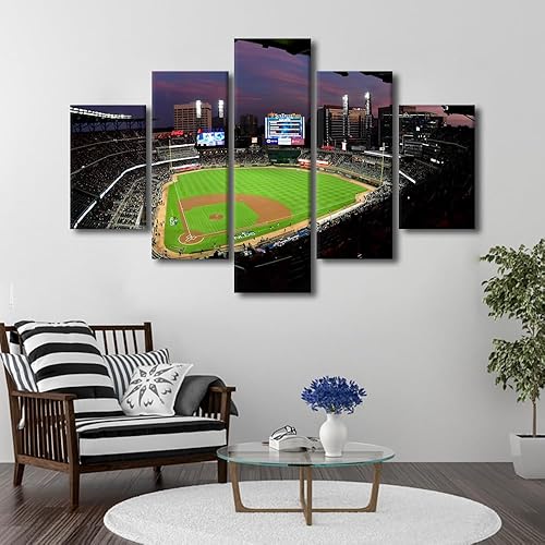 Miniatura 129 de Decoración de pared, lienzo para estadio deportivo de Estados Unidos, arte de pared moderno Fenway Park en Boston, arte de pared para oficina, sala