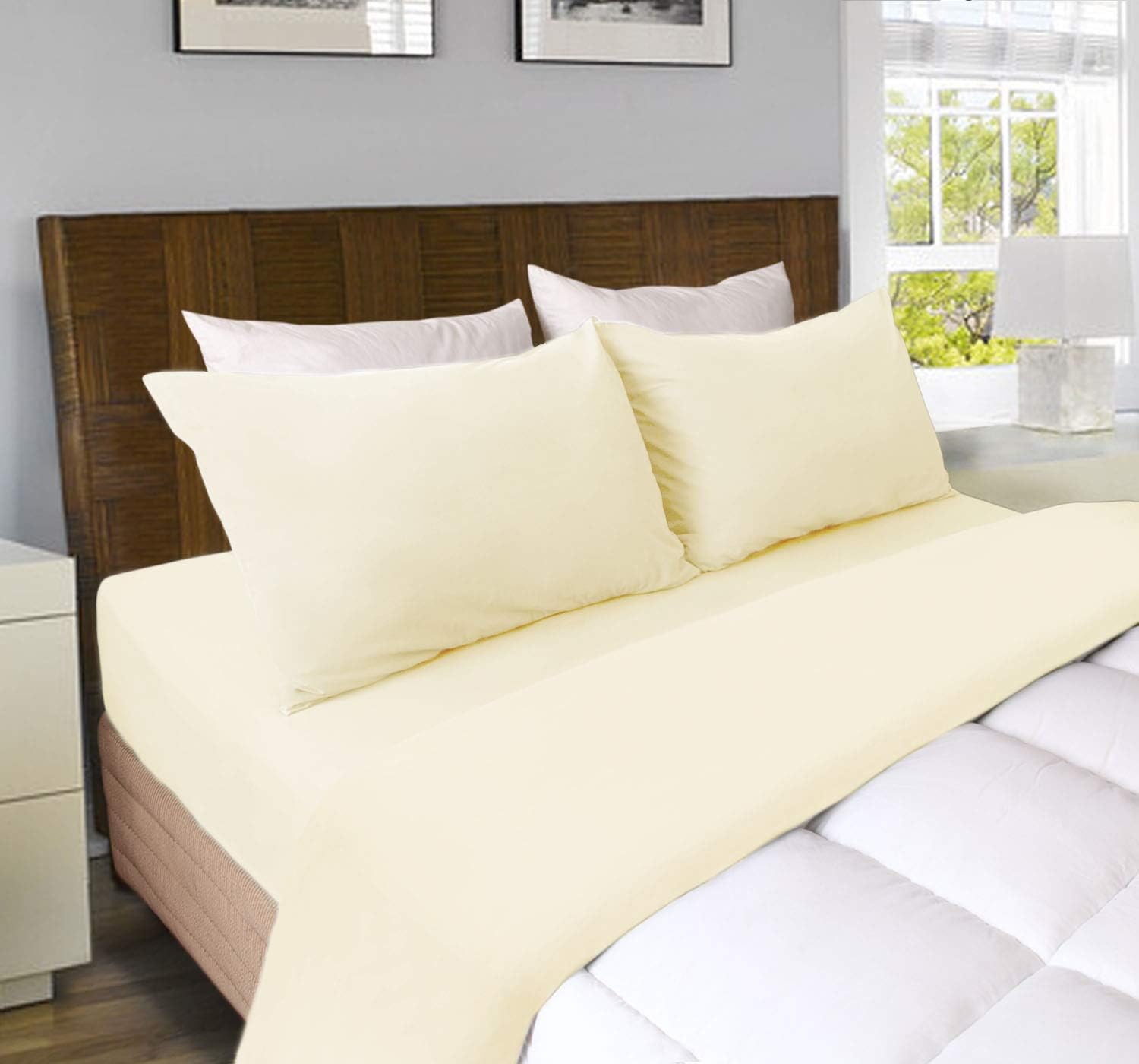 Marquess Microfiber Luxury Flannel Sheet Set -Deep Pocket -Super Soft Bedding Sets -Warm and Soft 4-Piece Bedding Collection